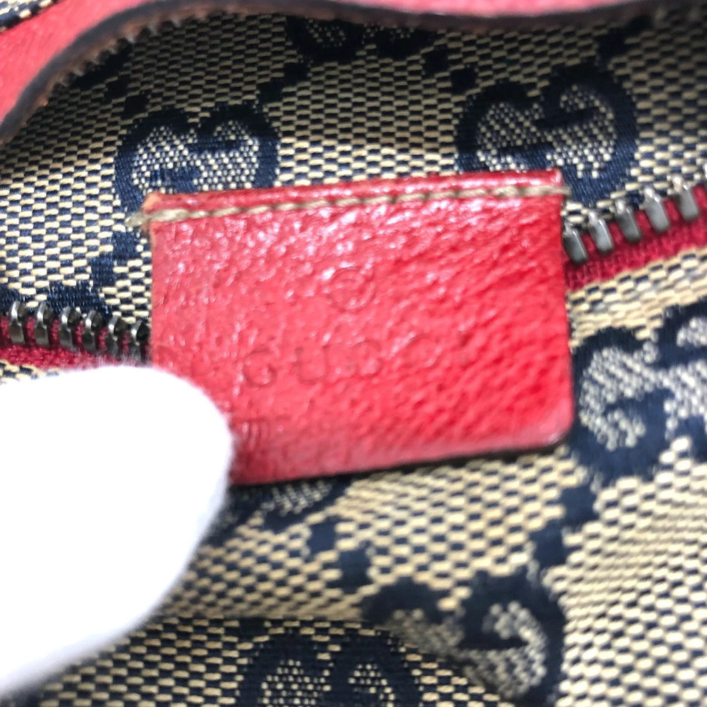 Gucci Belt Bag Bum Body Leather GG Waist Red Canvas Logo Crossbody - Picture 6 of 15